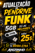 ATUALIZAÇÃO DE PENDRIVE FUNK - 5GB - SÓ AS MELHORES