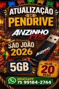 ATUALIZAÇÃO DE PENDRIVE SÃO JOÃO - - 2026 - 5GB